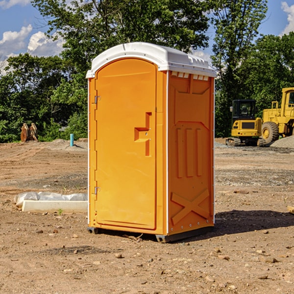 how often are the porta potties cleaned and serviced during a rental period in Crystal Springs